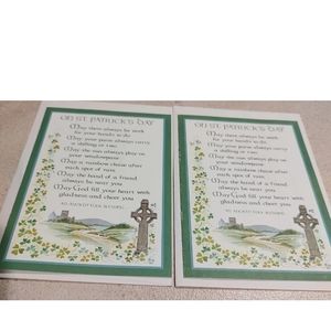 Celebrate St. Patrick's Day with this lot of two collectible greeting cards new